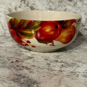 Hand-Painted Fruit Ceramic Bowl